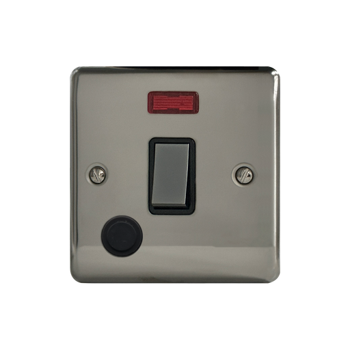 Caradok 20A DP Switch c/w Neon + FO Black Nickel - Hardware > Power & Electrical Supplies > Power Outlets & Sockets Caradok - The Curve - Black Nickel