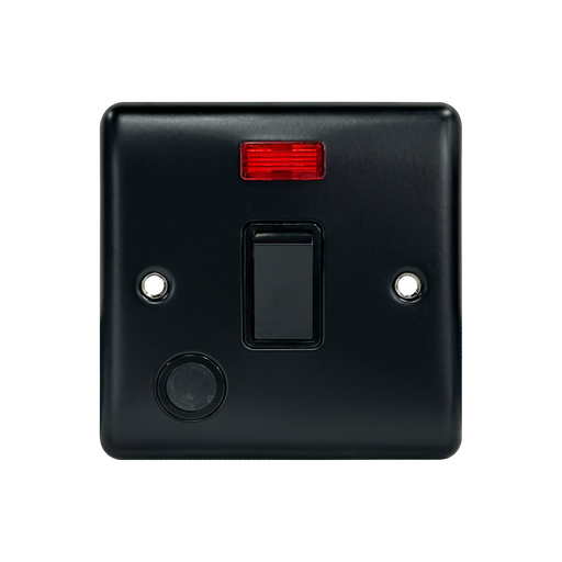 Caradok 20A DP Switch c/w Neon Matt Black - Caradok - The Curve - Matt Black
