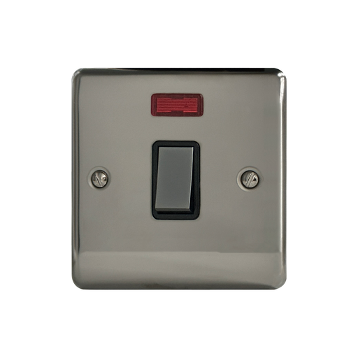 Caradok 20A DP Switch c/w Neon Black Nickel - Hardware > Power & Electrical Supplies > Power Outlets & Sockets Caradok - The Curve - Black Nickel