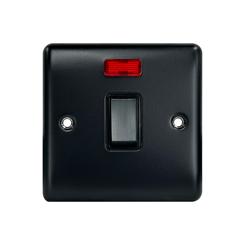 Caradok 20A DP Switch c/w Neon Matt Black - Caradok - The Curve - Matt Black