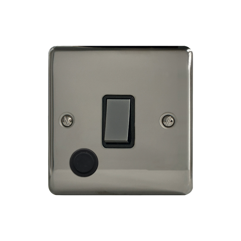 Caradok 20A DP Switch + FO Black Nickel - Hardware > Power & Electrical Supplies > Power Outlets & Sockets Caradok - The Curve - Black Nickel