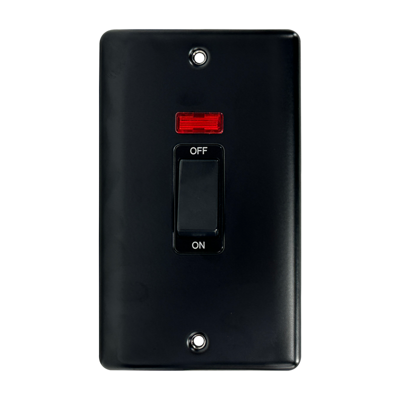 Caradok 2G 45A DP Switch c/w Neon Matt Black - Caradok - The Curve - Matt Black