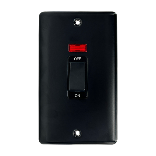 Caradok 2G 45A DP Switch c/w Neon Matt Black - Caradok - The Curve - Matt Black