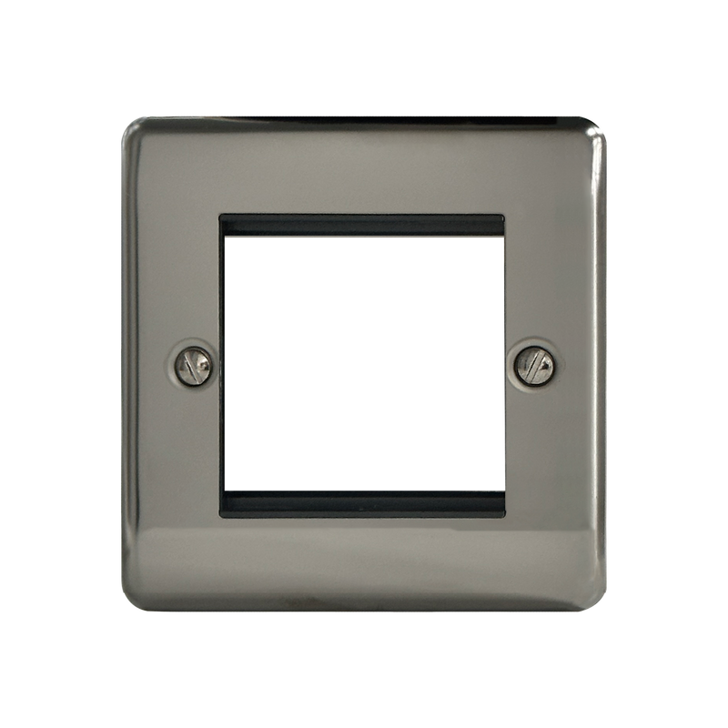 Caradok 1G 2 Module Data Plate Black Nickel - Hardware > Power & Electrical Supplies > Power Outlets & Sockets Caradok - The Curve - Black Nickel