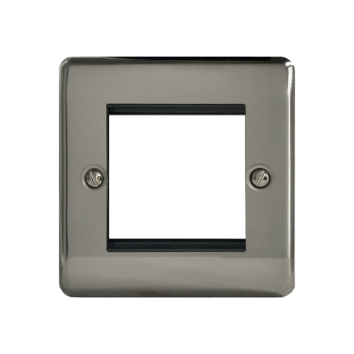 Caradok 1G 2 Module Data Plate Black Nickel - Hardware > Power & Electrical Supplies > Power Outlets & Sockets Caradok - The Curve - Black Nickel