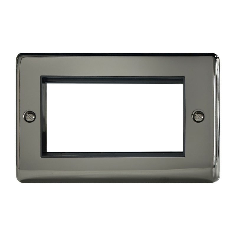 Caradok 2G 4 Module Data Plate Black Nickel - Hardware > Power & Electrical Supplies > Power Outlets & Sockets Caradok - The Curve - Black Nickel