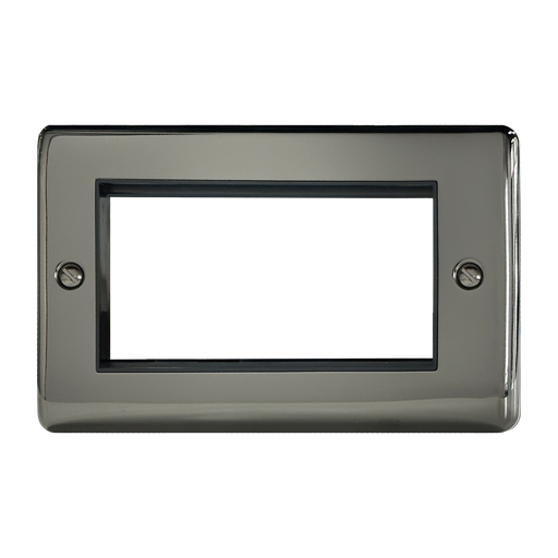 Caradok 2G 4 Module Data Plate Black Nickel - Hardware > Power & Electrical Supplies > Power Outlets & Sockets Caradok - The Curve - Black Nickel