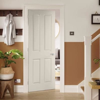 Canterbury Textured White Primed Internal Fire Door FD30 - All Sizes - Doors