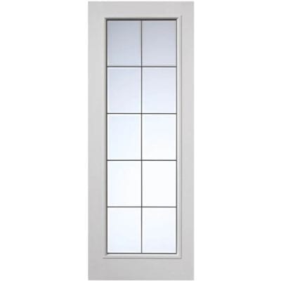 Decima Moulded White Primed Glazed Internal Door - All Sizes - Doors