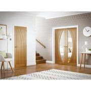 Salerno Unfinished Internal Oak Door with Clear Glass -