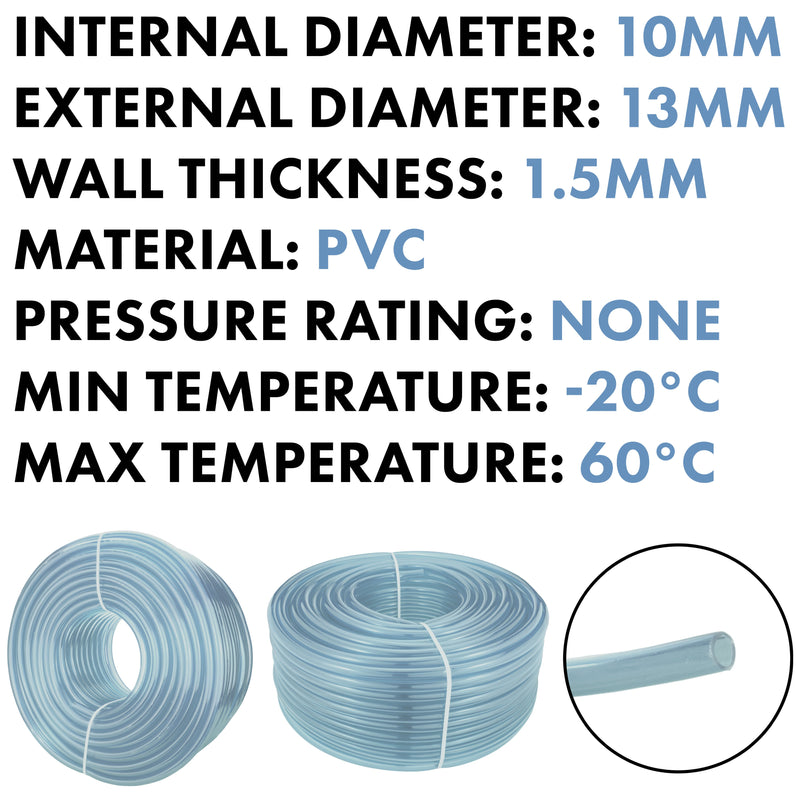 Clear PVC Pipe 10mm*13mm - Hardware > Plumbing > Plumbing Pipes Tech Hose & Fittings