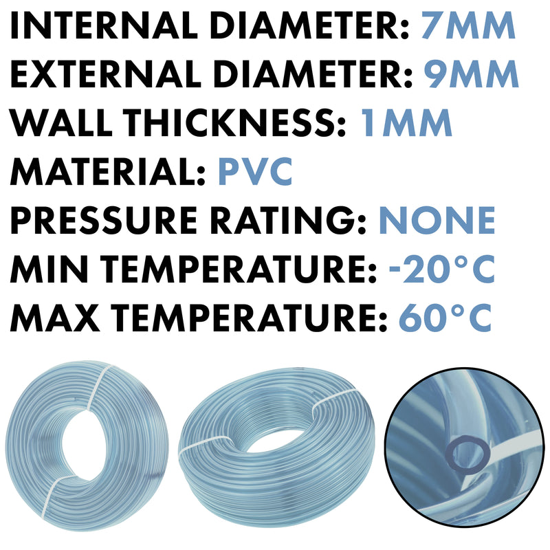 Clear PVC Pipe 7mm*9mm - Hardware > Plumbing > Plumbing Pipes Tech Hose & Fittings