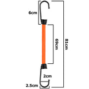 Bungee Cord Hook Metal 80cm - Home & Garden Tarpaulins