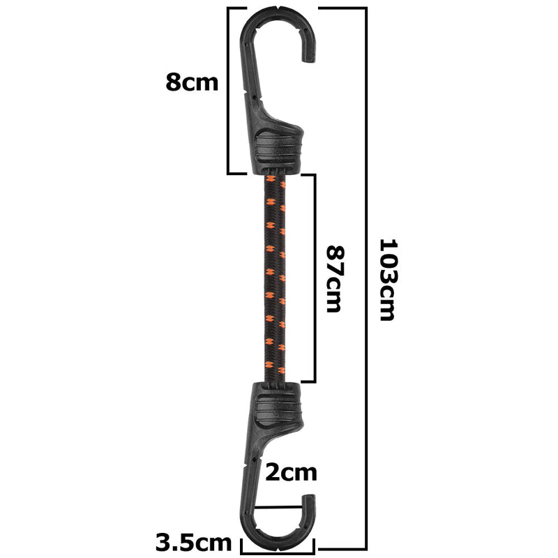 Bungee Cord Hook with PVC-coated Metal Hooks 100cm - OTHER
