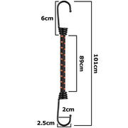 Bungee Cord Hook Metal 100cm - Home & Garden Tarpaulins