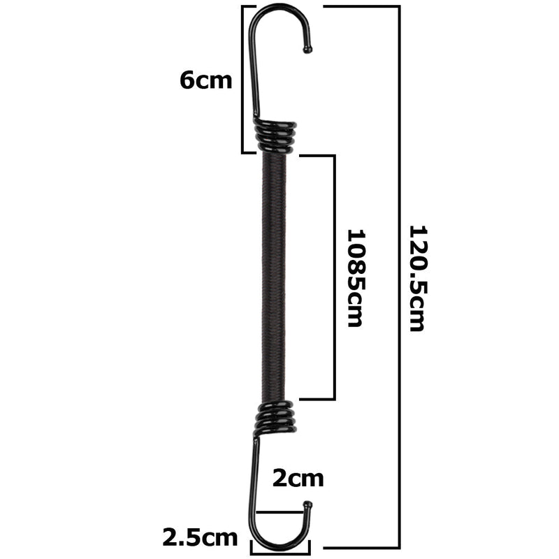 Bungee Cord Hook Metal 120cm - Home & Garden Tarpaulins