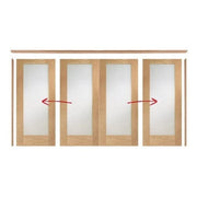 Oak Sliding Door Frame - 2pcs (includes hardware kit) 3500mm -