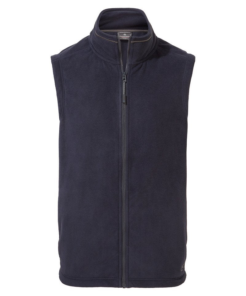 Craghoppers Recycled Expert Corey Mens Work Fleece Vest Black Navy Sizes XS to 3XL - Sustainable Workwear Range