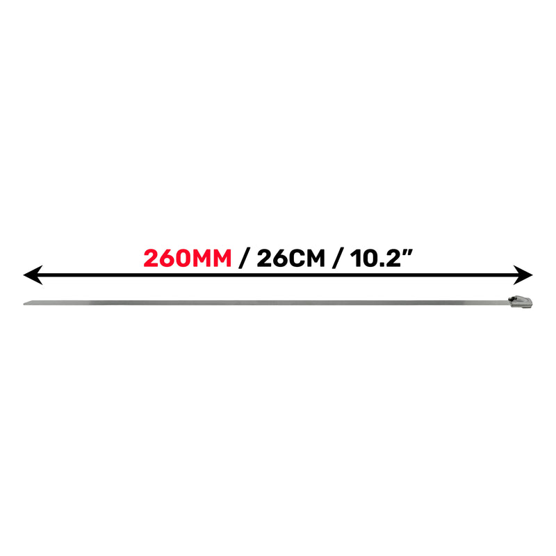 Stainless Steel Cable Ties 4.6mm x 260mm - Electronics > Electronics Accessories > Cable Management > Wire & Cable Ties Cable ties