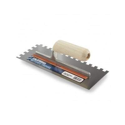 California Stainless Steel Notch Trowel 15mm x 15mm - Tiling