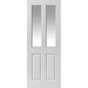 Canterbury 2 Light Panel Glazed White Primed Internal Door - All Sizes - Doors