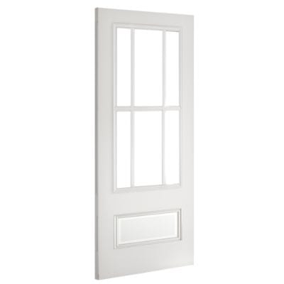 Canterbury White Primed Internal Bevelled Glazed Door - All Sizes - Doors