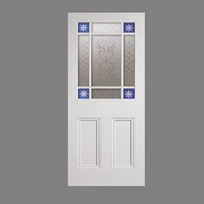 Downham White Primed 9 Unglazed Panels Interior Door - 1981mm x 686mm -