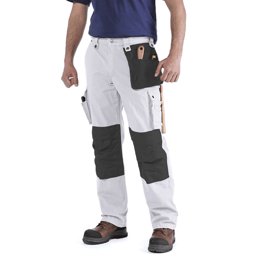 Carhartt 100233 Multi Pocket Ripstop Pant Work Trouser White Waist 34" Leg 32" - Apparel & Accessories > Clothing > Pants > Cargo Pants SALE TROUSERS