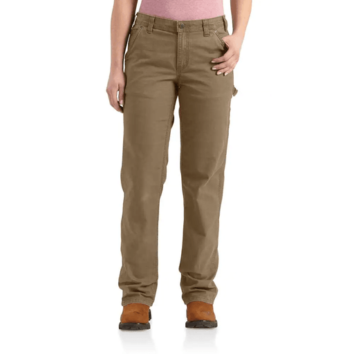 Carhartt 102080 Womens Rugged Flex Loose Fit Canvas Work Trouser Pant - WOMENS TROUSERS