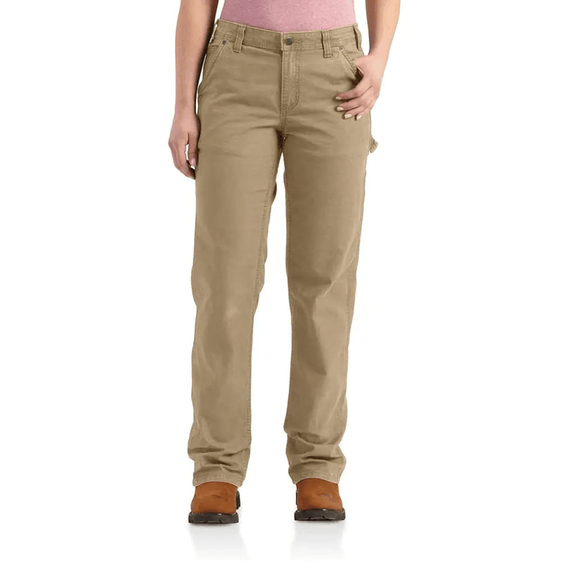 Carhartt 102080 Womens Rugged Flex Loose Fit Canvas Work Trouser Pant - WOMENS TROUSERS
