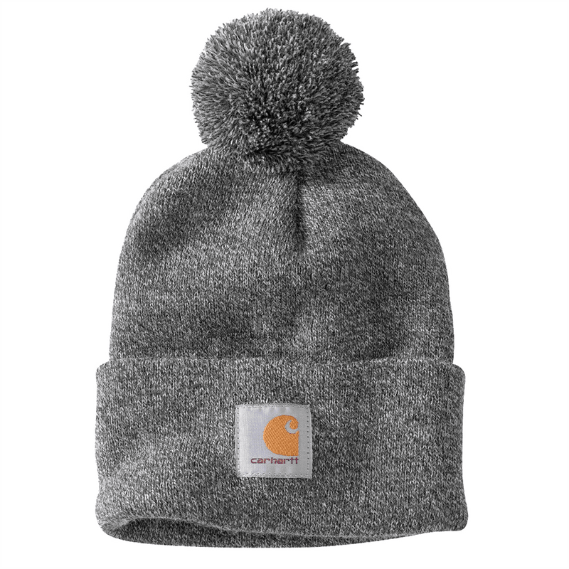 Carhartt 102240 Womens Lookout Knit Pom-Pom Cuffed Beanie Hat - WOMENS HEADWEAR
