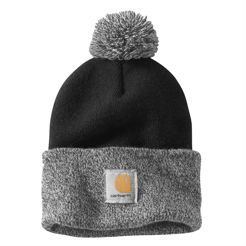 Carhartt 102240 Womens Lookout Knit Pom-Pom Cuffed Beanie Hat - WOMENS HEADWEAR