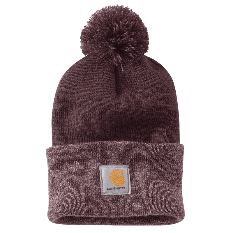 Carhartt 102240 Womens Lookout Knit Pom-Pom Cuffed Beanie Hat - WOMENS HEADWEAR
