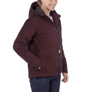 Carhartt 102248 Full Swing Womens Loose Fit Washed Duck Sherpa Lined Jacket Coat - WOMENS JACKETS