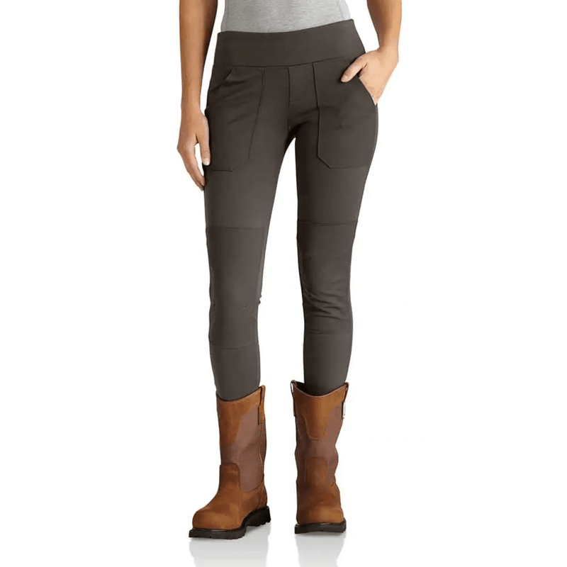 Carhartt 102482 Force Fitted Midweight Utility Leggings Dark Coffee Small - Apparel & Accessories > Clothing > Pants > Leggings SALE WOMENS