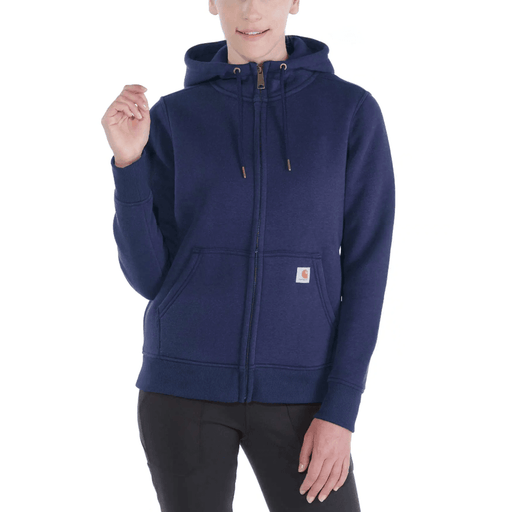 Carhartt 102788 Clarksburg Relaxed Fit Midweight Full-Zip Sweatshirt Navy Blue Small - SALE WOMENS