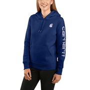 Carhartt 102791 Womens Clarksburg Relaxed Fit Midweight Logo Sleeve Sweatshirt - WOMENS HOODIES