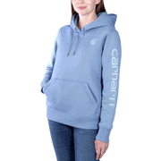 Carhartt 102791 Womens Clarksburg Relaxed Fit Midweight Logo Sleeve Sweatshirt - WOMENS HOODIES