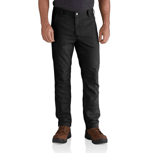 Carhartt 102821 Rugged Flex Straight Fit Canvas 5-Pocket Tapered Work Pant Trouser Black 36" Waist / 30" Leg - SALE TROUSERS