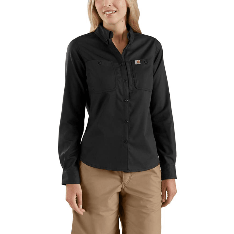 Carhartt 103106 Rugged Professional Series Relaxed Fit Canvas Long Sleeve Work Shirt - WOMENS T-SHIRTS