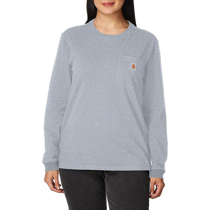 Carhartt 103244 Womens Heavyweight Loose Fit Long Sleeve Pocket T-Shirt - WOMENS T-SHIRTS
