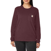 Carhartt 103244 Womens Heavyweight Loose Fit Long Sleeve Pocket T-Shirt - WOMENS T-SHIRTS
