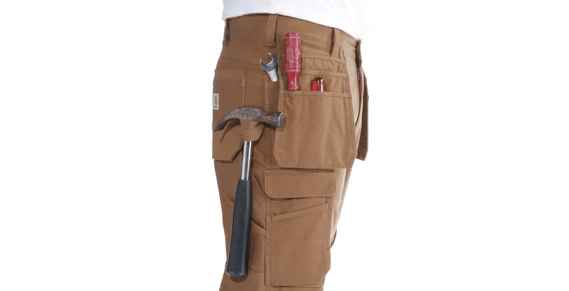 Carhartt 103337 Steel Rugged Flex Relaxed Fit Holster Pocket Work Pant Brown - CARGO & COMBAT TROUSERS