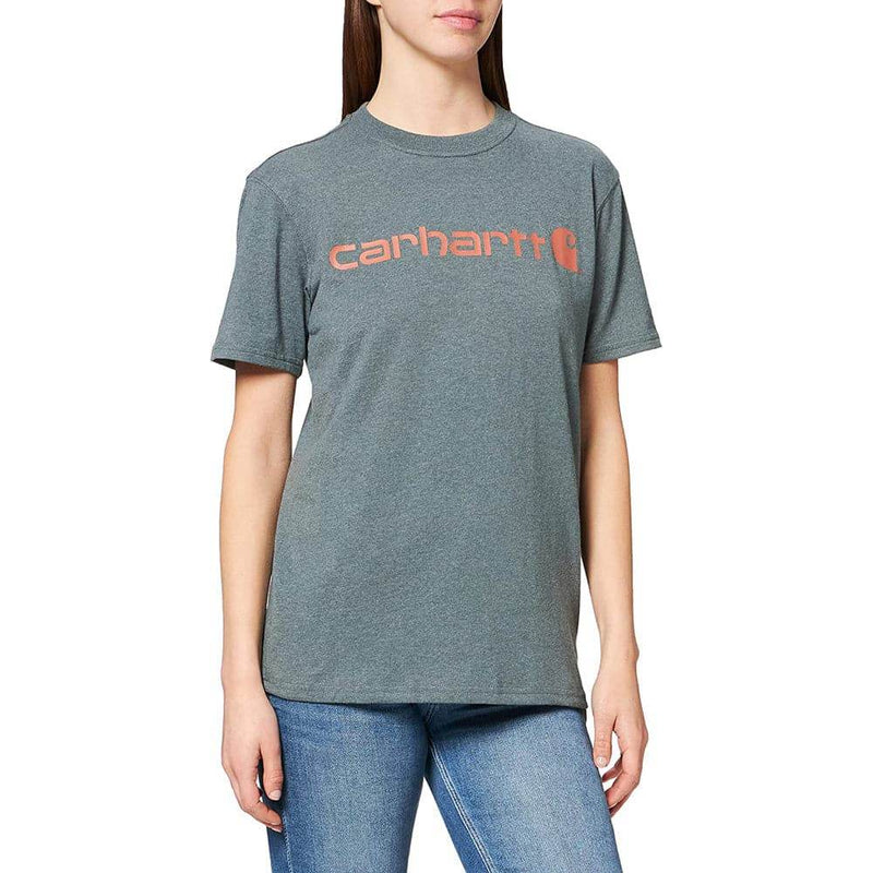 Carhartt 103592 Womens Loose Fit Heavyweight Short Sleeve Logo Graphic T-Shirt - WOMENS T-SHIRTS