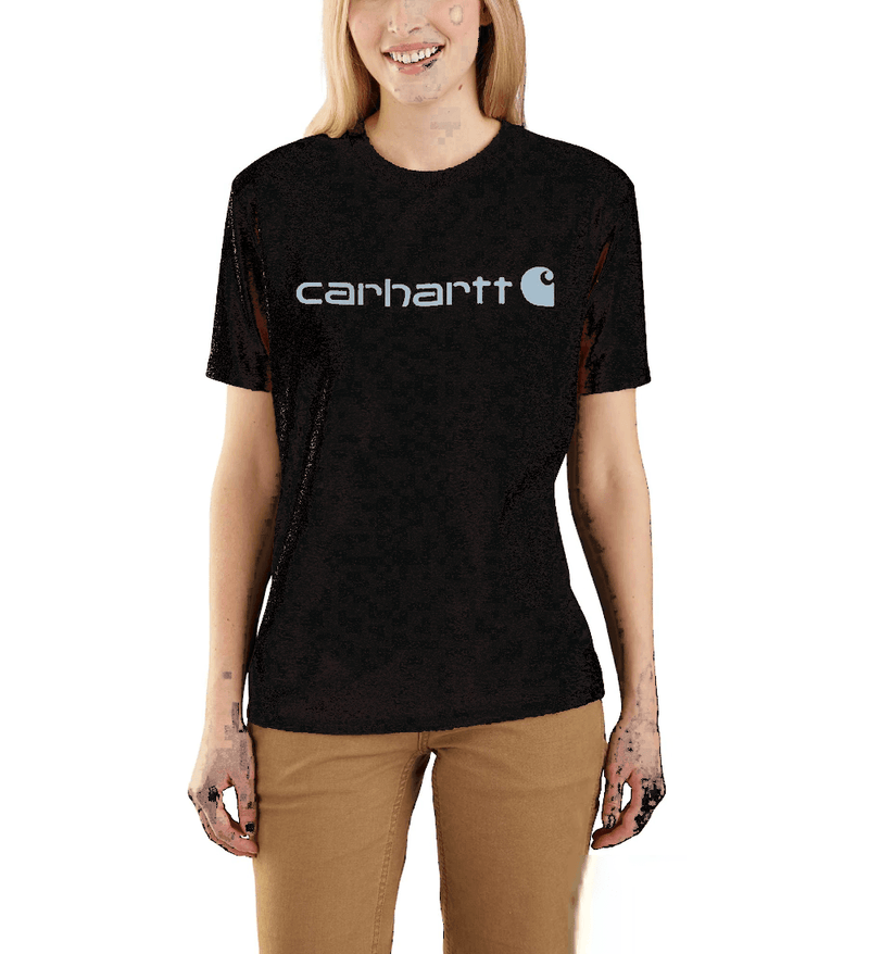 Carhartt 103592 Womens Loose Fit Heavyweight Short Sleeve Logo Graphic T-Shirt - WOMENS T-SHIRTS