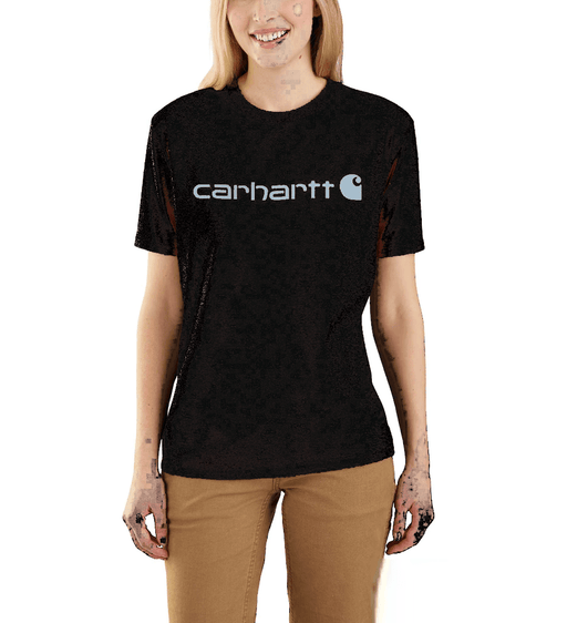 Carhartt 103592 Womens Loose Fit Heavyweight Short Sleeve Logo Graphic T-Shirt - WOMENS T-SHIRTS