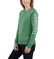Carhartt 104410 Relaxed Fit Midweight Crew Neck Logo Sweatshirt Fleece - SWEATSHIRTS