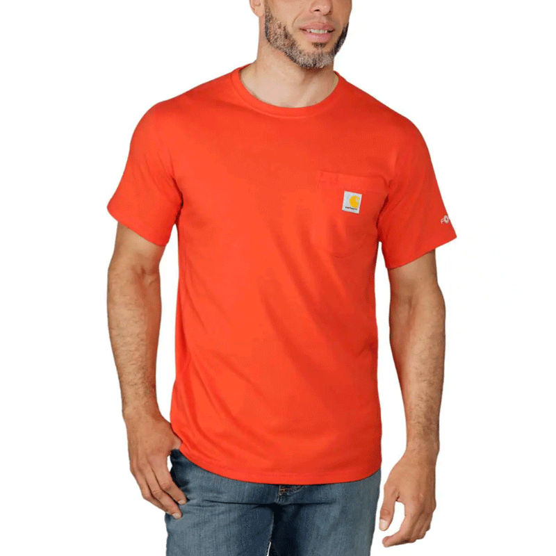 Carhartt 104616 Force Breathable Pocket Crew Neck T-Shirt - Apparel & Accessories > Clothing > Clothing Tops > T-Shirts T-SHIRTS