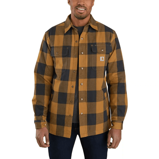 Carhartt 104911 Relaxed Fit Heavyweight Flannel Sherpa Lined Shirt Jac - SHIRTS