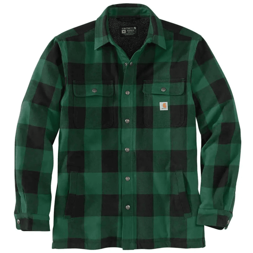Carhartt 104911 Relaxed Fit Heavyweight Flannel Sherpa Lined Shirt Jac - SHIRTS